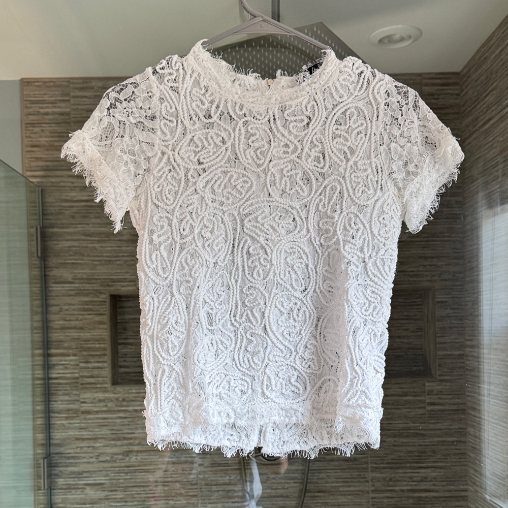 Elegant White Lace Top